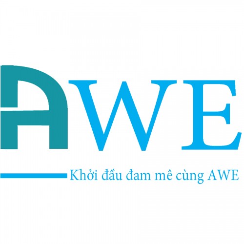 logo trung tâm đào tạo thiết kế nội thất AWE