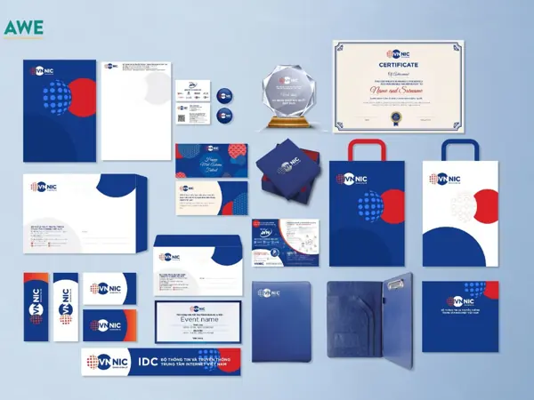 Bộ nhận diện cho sự kiện, doanh nghiệp IDC