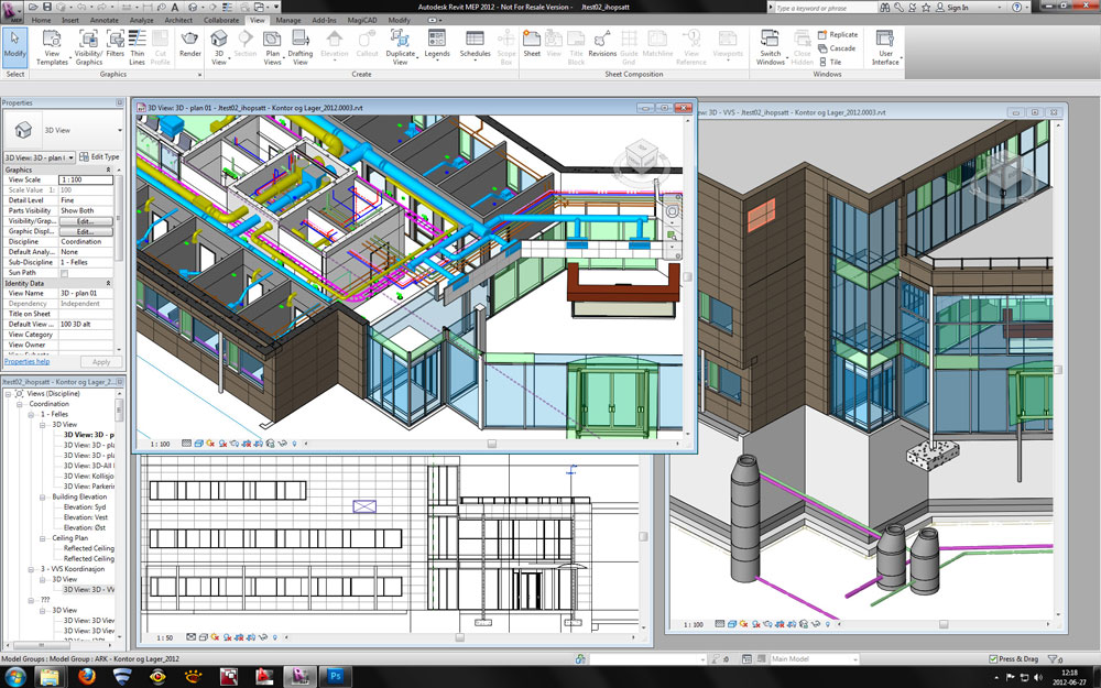 vẽ nội thất bằng phần mềm revit