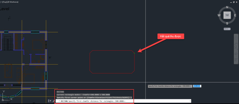 Lệnh vẽ hình chữ nhật trong AutoCAD