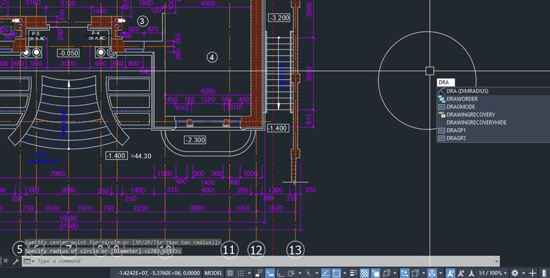 Lệnh vẽ vòng tròn trong AutoCAD