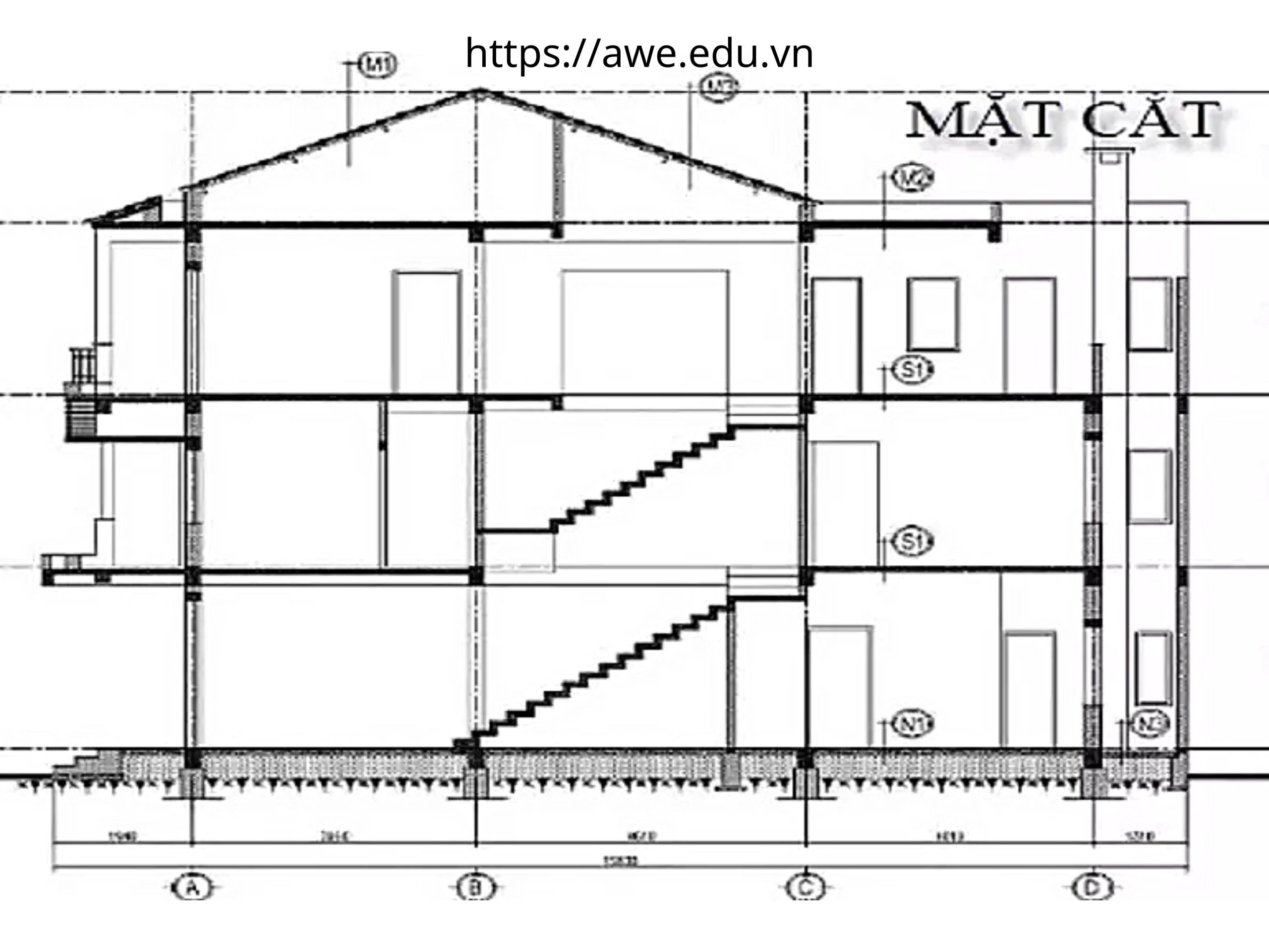 Khóa học thiết kế nội thất cơ bản: Đọc bản vẽ mặt cắt