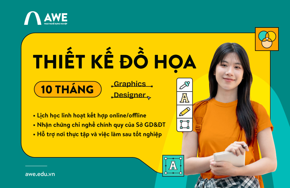 KHÓA HỌC THIẾT KẾ ĐỒ HỌA 10 THÁNG