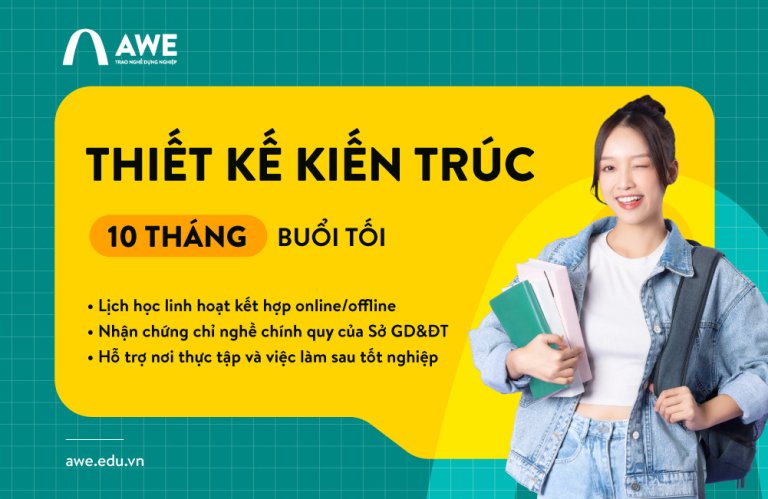 Thiết kế kiến trúc 10 tháng buổi tối