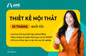 Thiết kế nội thất 10 tháng buổi tối