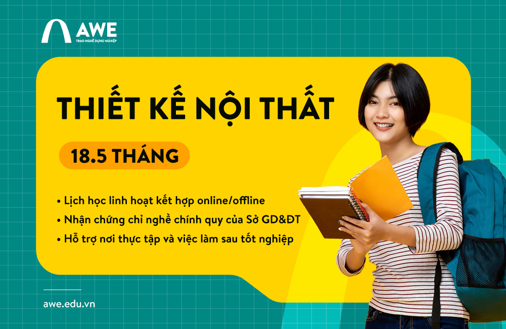 KHÓA HỌC THIẾT KẾ NỘI THẤT 18.5 THÁNG