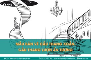 Những bản vẽ cầu thang xoắn ốc đẹp, ấn tượng