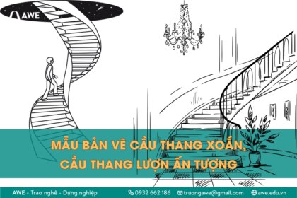 Những mẫu bản vẽ thiết kế cầu thang xoắn ốc ấn tượng nhất