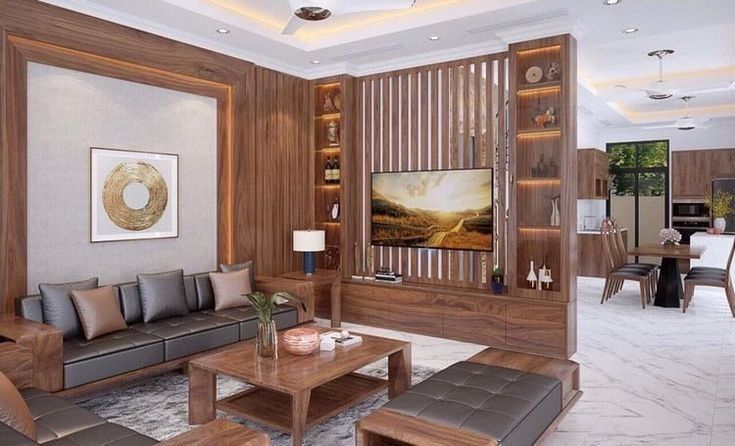 Một số mẫu vách ngăn phòng khách đẹp hiện nay