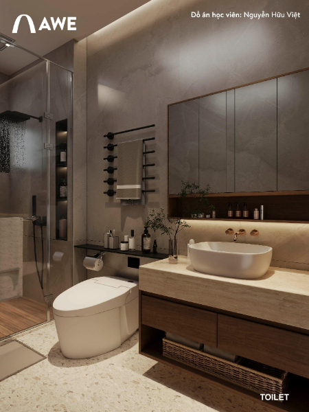 Không gian phòng tắm 