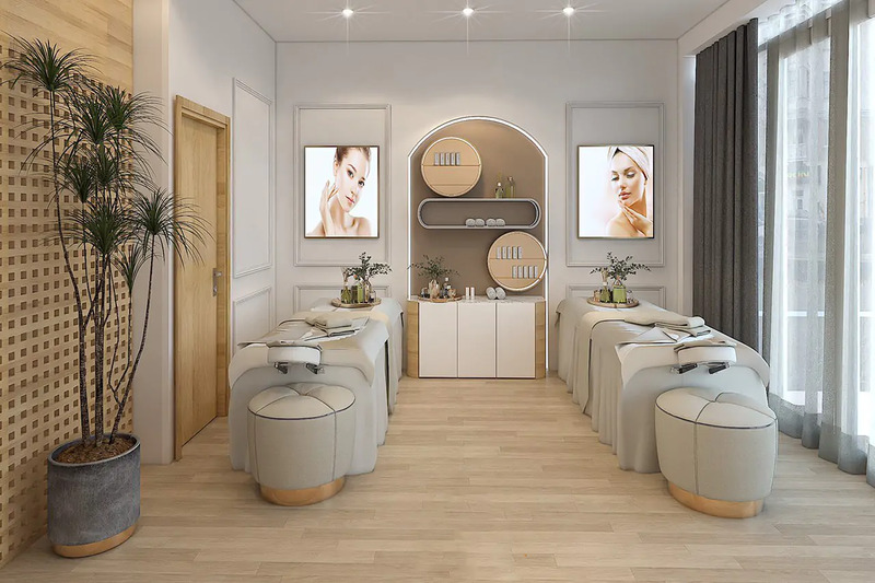 Thiết kế nội thất spa phong cách Hàn Quốc nhẹ nhàng