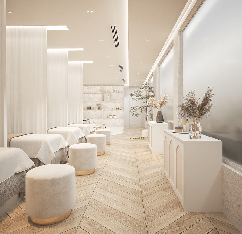 Thiết kế nội thất spa theo phong cách tối giản