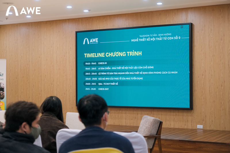 Timeline sự kiện talkshow “Tư vấn - Định hướng nghề Thiết kế Nội thất từ con số 0”