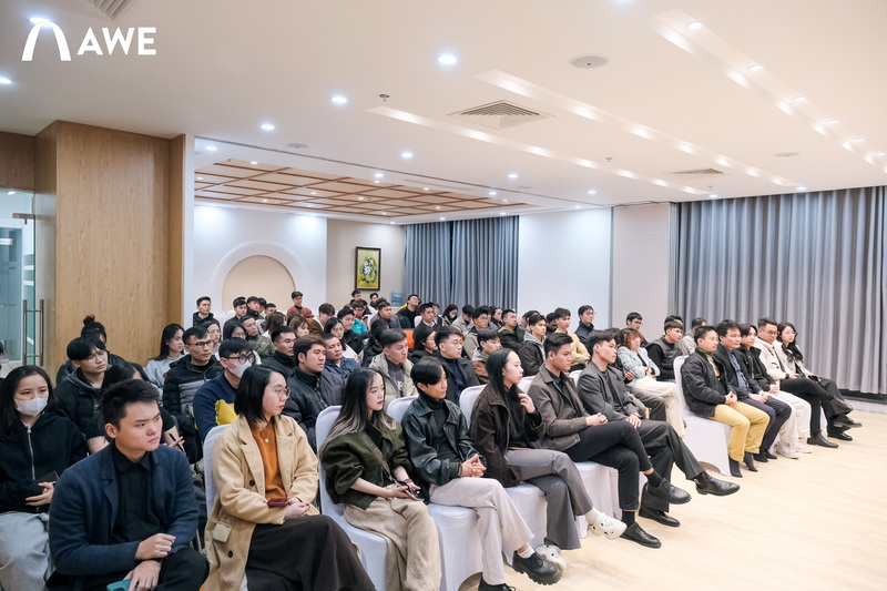 Toàn cảnh không khí buổi talkshow với sự tham gia của đông đảo bạn trẻ quan tâm đến ngành Thiết kế Nội thất