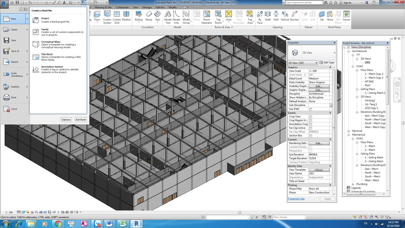 Tìm hiểu các công cụ cơ bản trong Revit