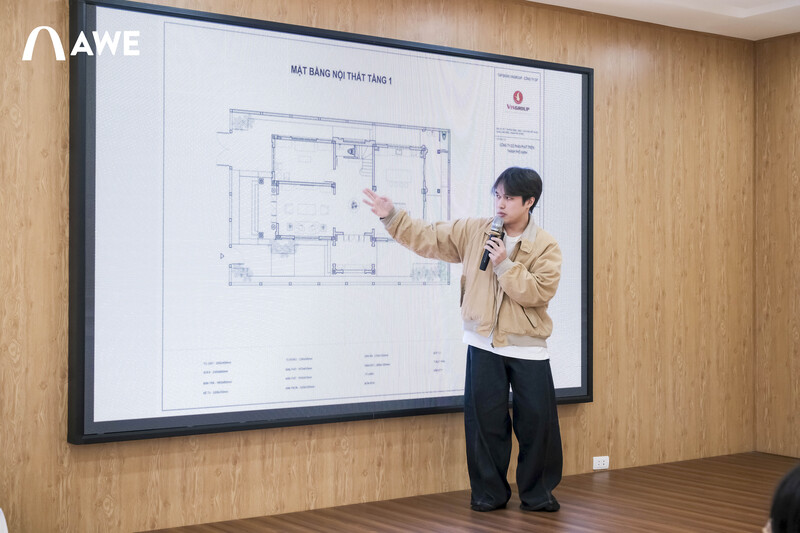 Các phương án thiết kế nội thất được thể hiện rõ ràng qua bản vẽ và phối cảnh