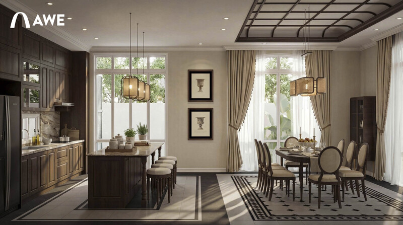 Thiết kế nội thất không gian phòng bếp