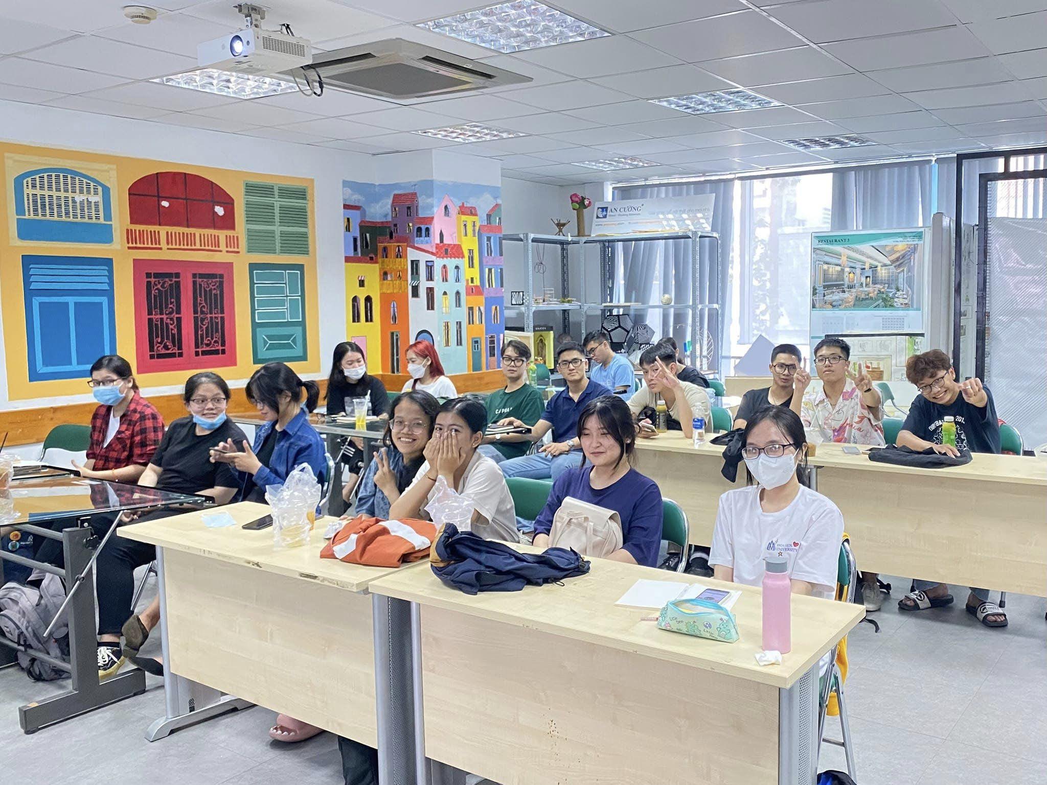 học viên học thiết kế nội thất tại trung tâm AWE
